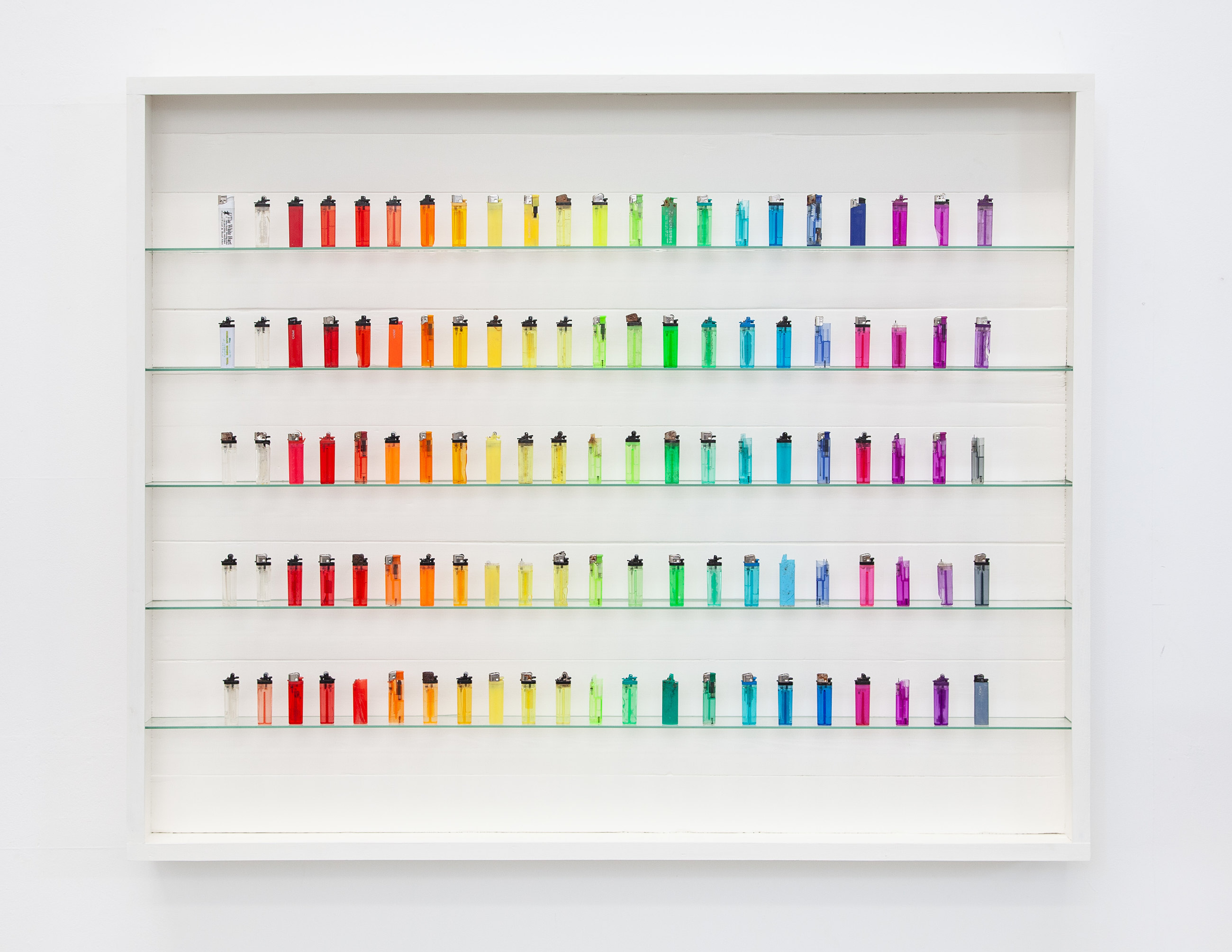 110 found and disposed of lighters in wooden cabinet