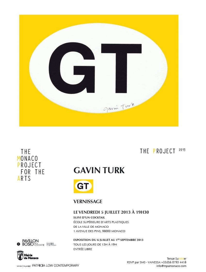 The Monaco Project for the Arts presents Gavin Turk – GT (The Project 2013) (3)