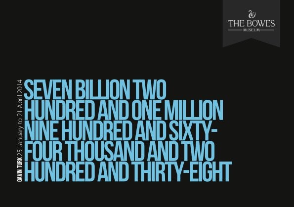 Text on black background: Seven Billion Two Hundred and One Million Nine Hundred and Sixty-Four Thousand and Two Hundred and Thirty-Eight