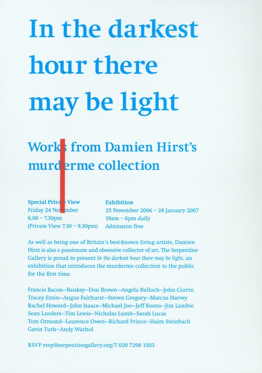 In the darkest hour there may be light: Works from Damien Hirst’s murderme collecton
