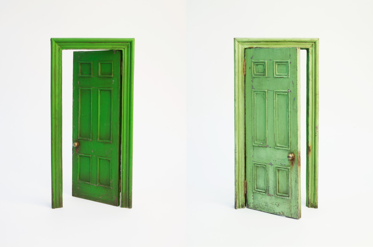 Small Door (Mint & Lime Green) 