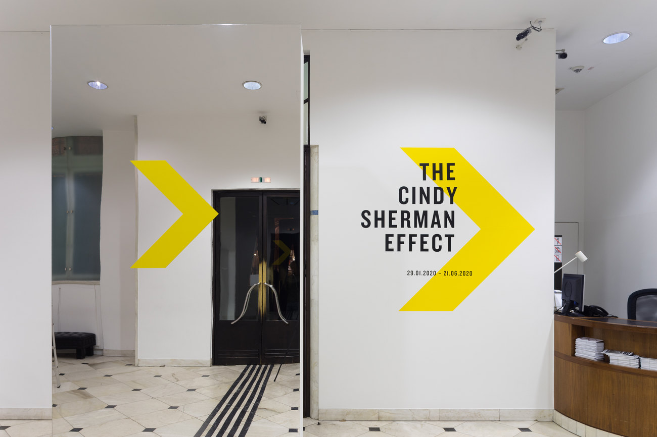 Text on a white wall: The Cindy Sherman Effect