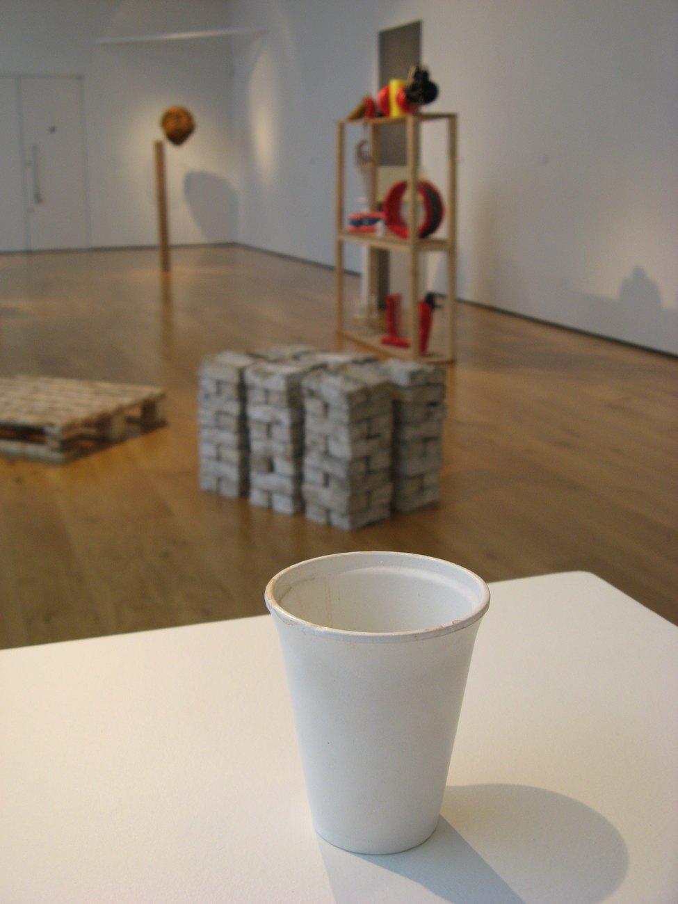 A bronze cast of a polystyrene cup by Gavin Turk