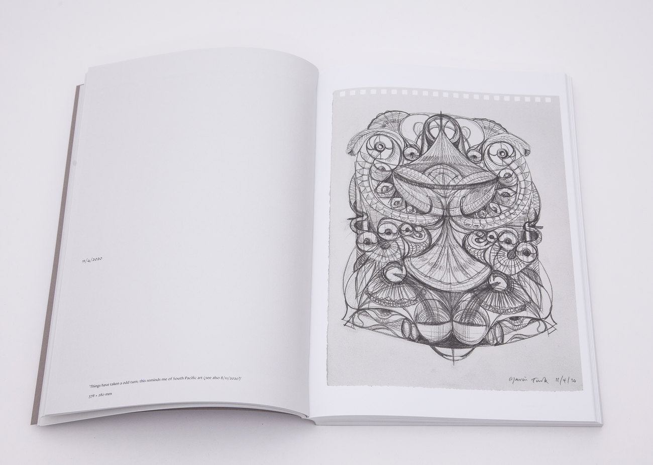 Photograph of the book Cave Drawings by Gavin Turk