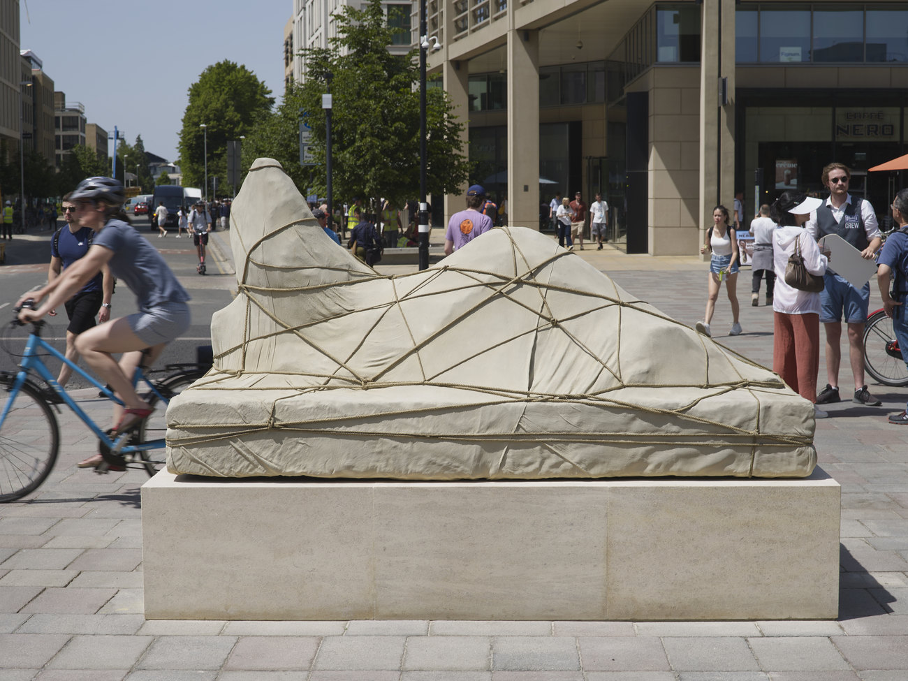 Photo of Ariadne Wrapped installed in Cambridge Square