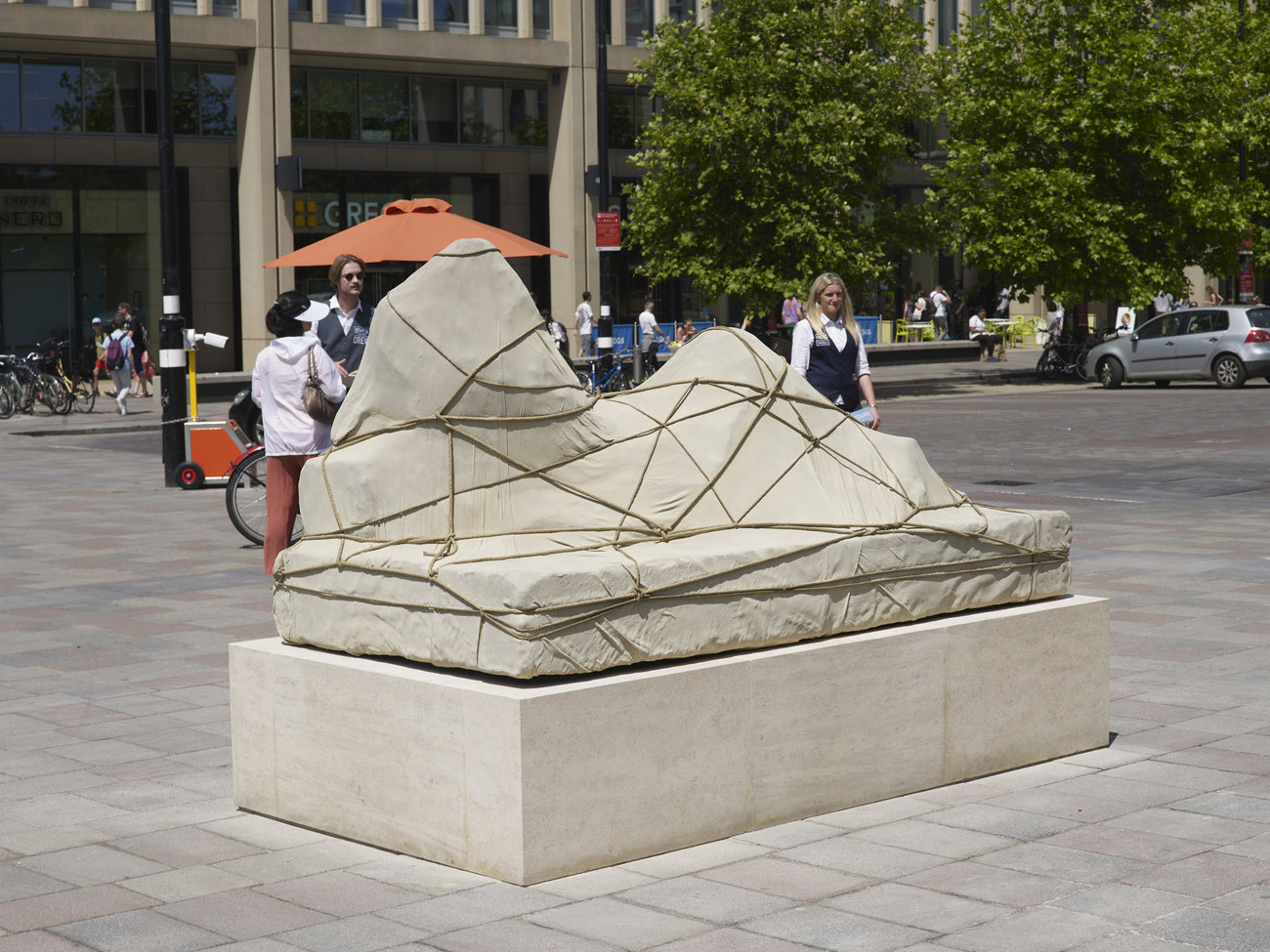 Photo of Ariadne Wrapped installed in Cambridge Square