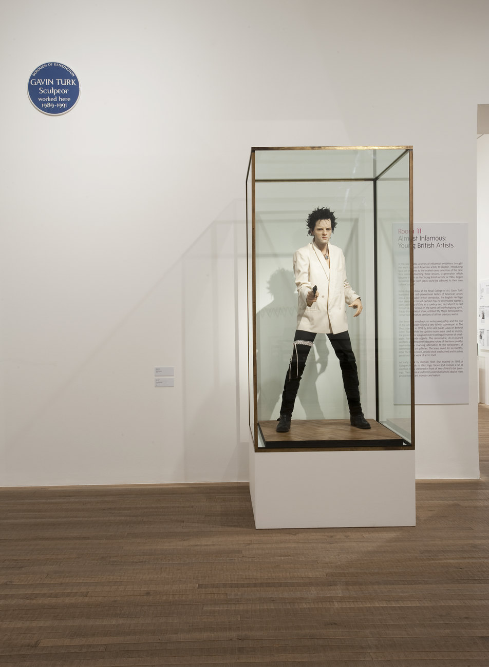 Image shows Gavin Turk's Pop Waxwork and Cave Sculpture in the Tate