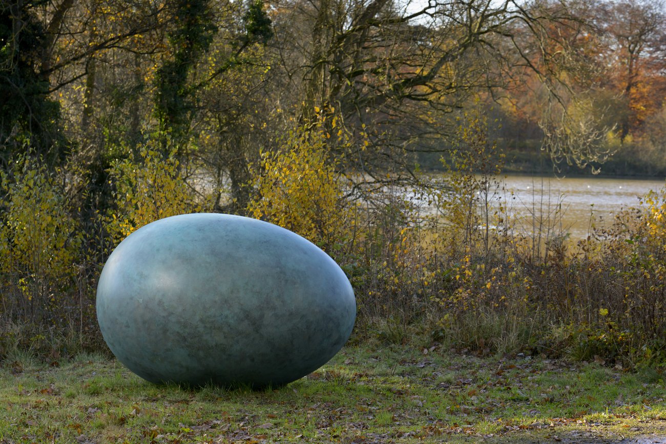 Bronze Sculpture of a Duck egg