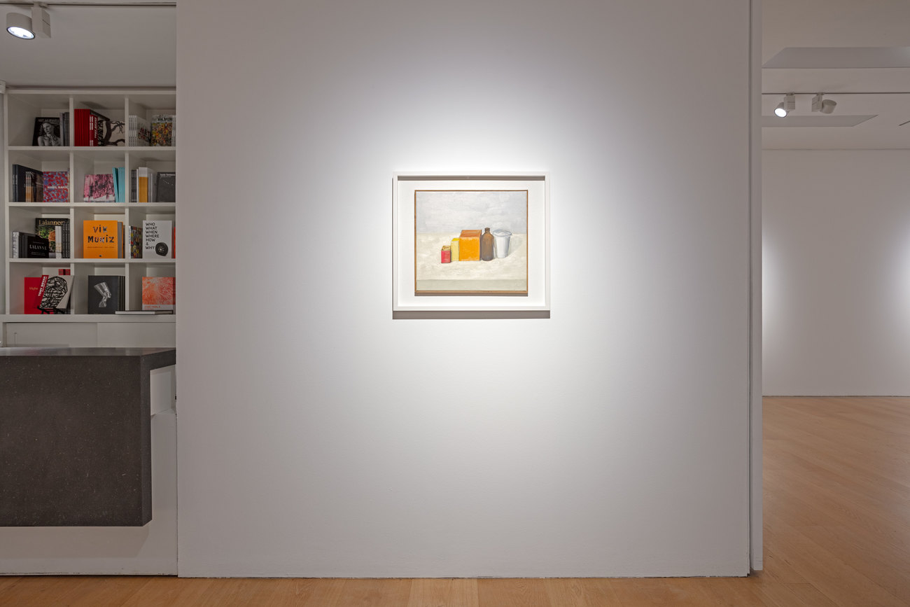 image shows painting of used packaging in the style of Morandi 