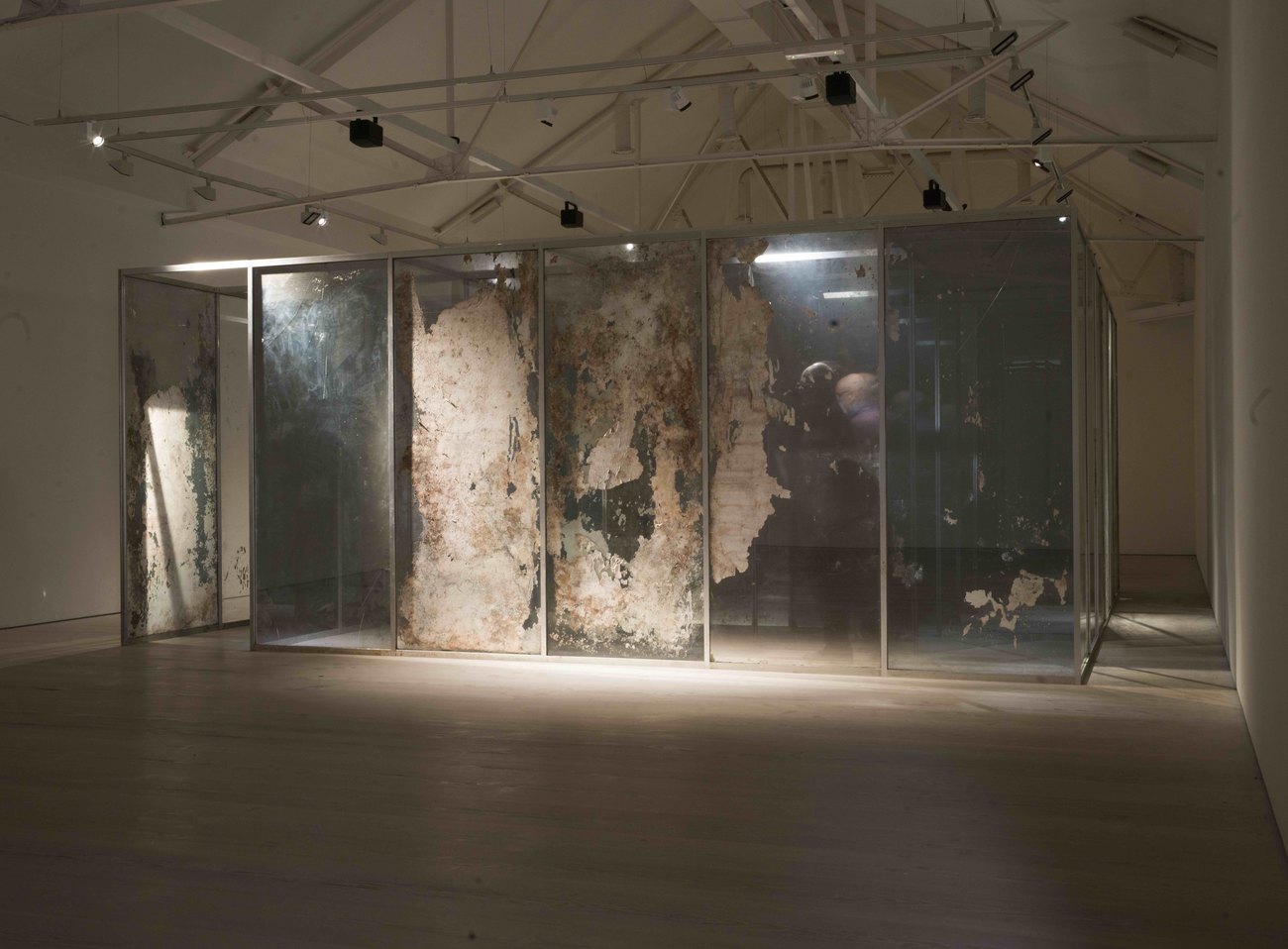 photo of artwork of distressed Mirror maze by Gavin Turk 