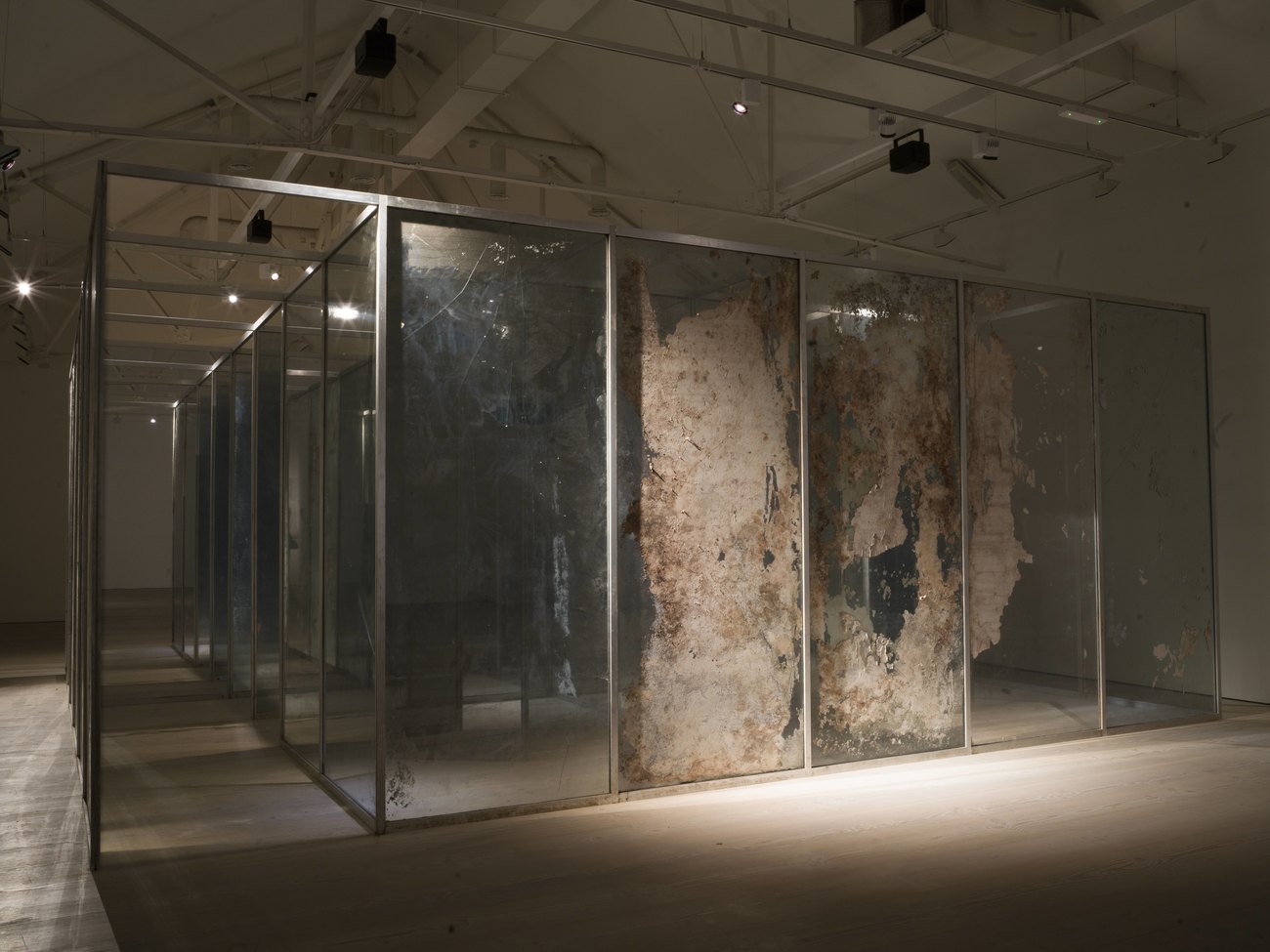 photo of artwork of distressed Mirror maze by Gavin Turk