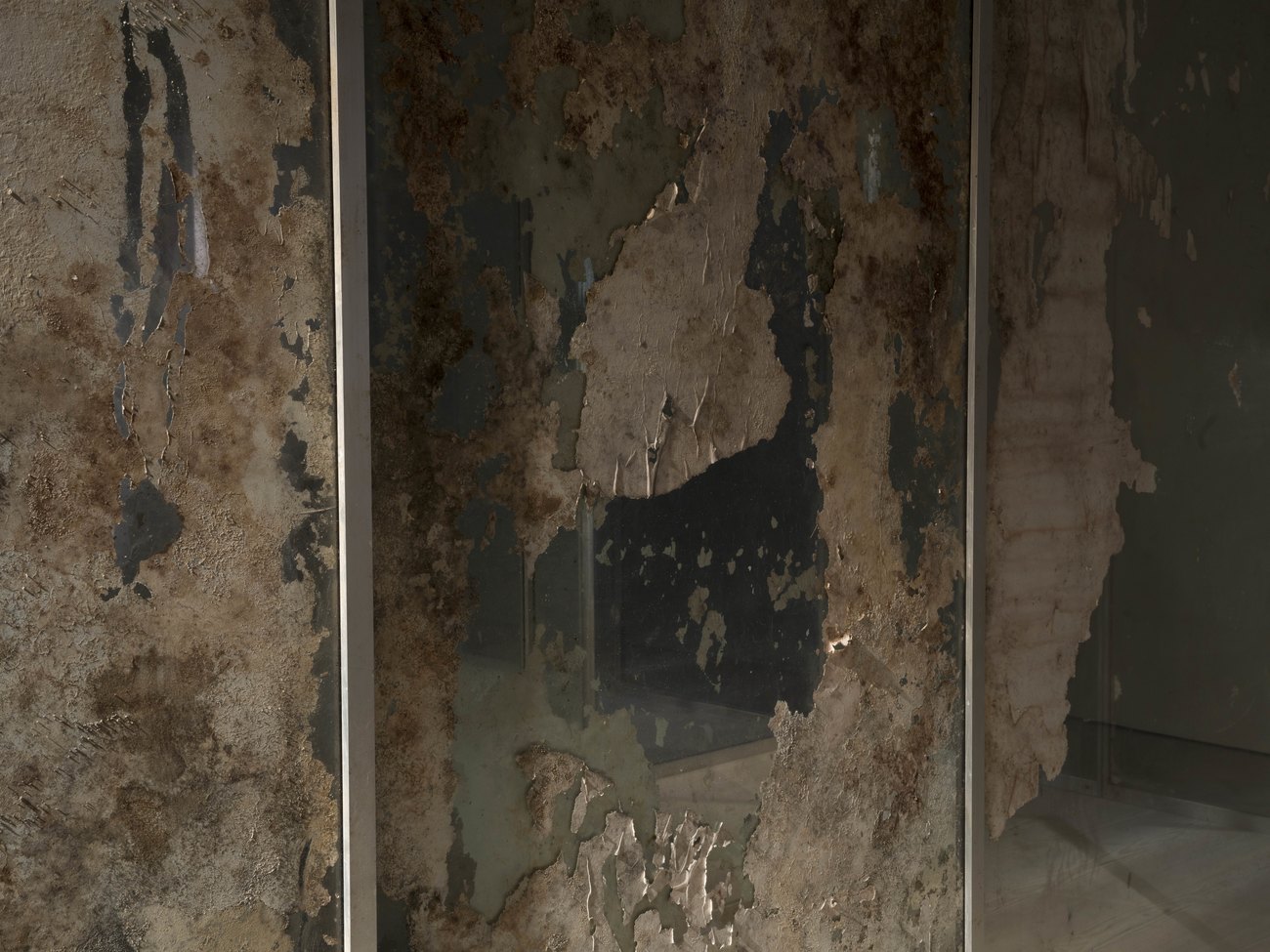 Photo of artwork of distressed Mirror maze by Gavin Turk