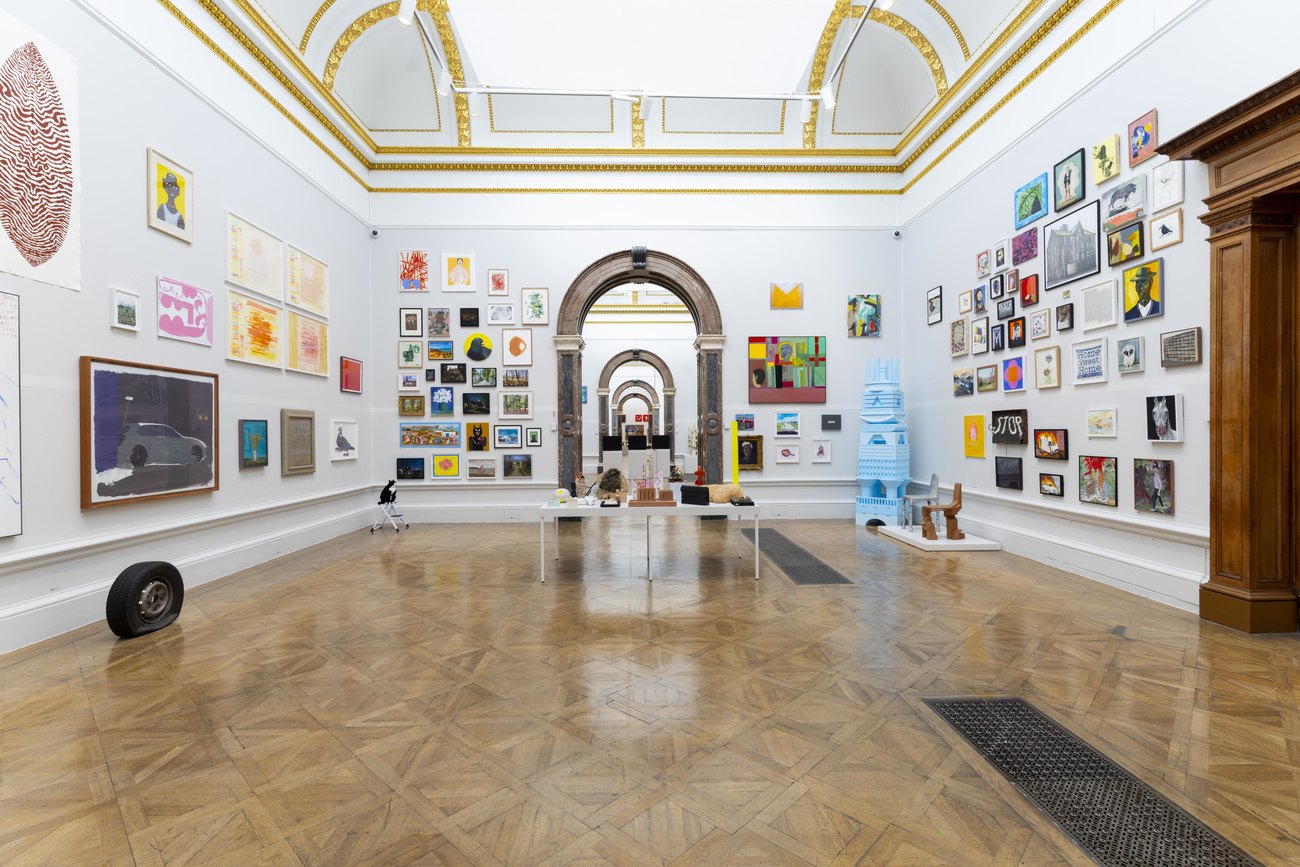 Image shows installation photo of the RA summer exhibition
